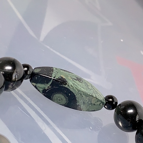 OBSIDIAN + KAMBABA NATURAL BRACELET size 7.5” - Picture 9 of 16